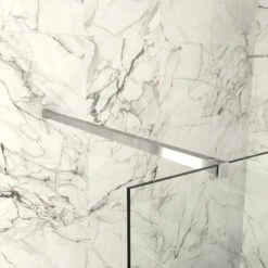 Balmani Modular Inloopdouche 160 X 200 Cm Helder Glas Met Matte Strook Glanzend Chroom Profiel -Badkamerwinkel 009ac0c0d47bdbd27780318cb154c28ff96d45c6 26831 BMSS Chrome Clear banded glass