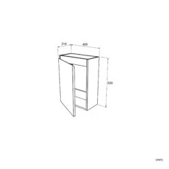 Linie Lado Zwevende Toiletmeubelkast 40 X 21 Cm Witte Eik -Badkamerwinkel 02a8b064bae793cc9b34adc1ab239efd0df07f13 Linie Lado 1DR 400x214x520mm 1