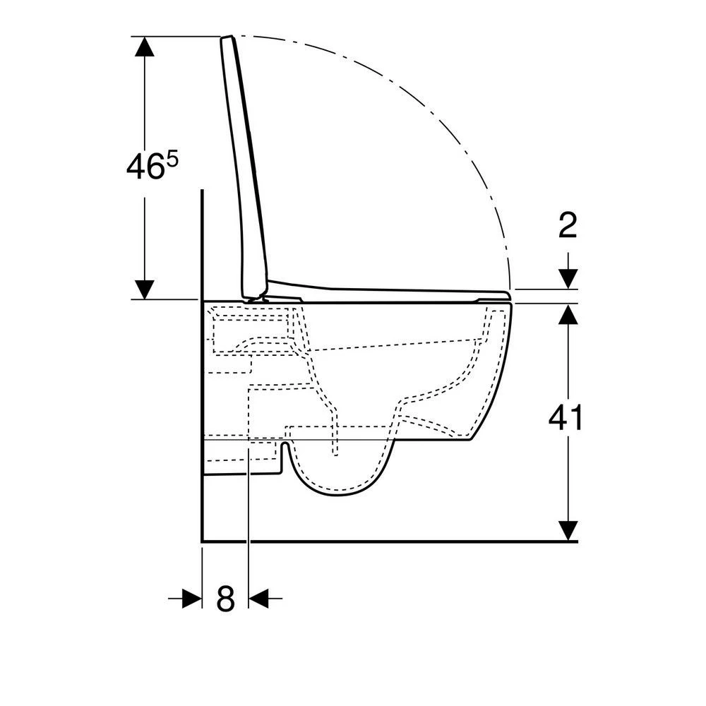 Geberit ICon Hangtoilet Glanzend Wit Randloos 4 Geberit ICon Hangtoilet Glanzend Wit Randloos - Afbeelding 4