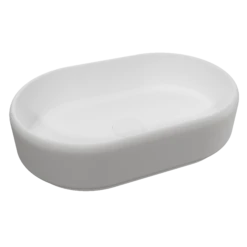 Balmani Scala Waskom Mat Witte Solid Surface Ovaal 54 X 36 Cm