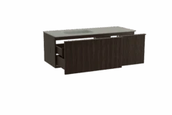 Balmani Forma Zwevend Badkamermeubel 135 X 55 Cm Gerookte Eik Met Tablo Arcato Asymmetrisch Linkse Wastafel In Solid Surface Steengrijs Verticale Symmetrische Rechte Ribbel