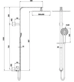 Blaufoss Versa 300 Square Regendouchekit Chroom -Badkamerwinkel 05db9c54afbf658e600137ceb9a30e181ca4d007 42103 TT