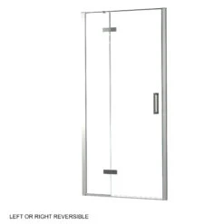 Luca Varess Nona Douchehoek Met Draaideur En 2 Vaste Zijwanden 100 X 90 Cm Helder Glas Glanzend Chroom Profiel - Deur