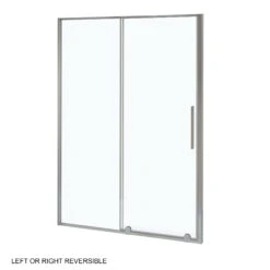 Luca Varess Morano Douchehoek Met Schuifdeur En Vaste Zijwand 80 X 120 Cm Helder Glas Glanzend Chroom Profiel - Deur