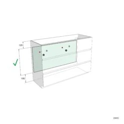 Storke Edge Staande Wastafelonderkast 120 X 46 Cm Notelaar 3 Lades -Badkamerwinkel 1023974e745633400787e693de7443cd1e9ca4a3 TT Storke EDGE46 3 1190 3
