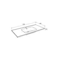 Linie Vano Enkele Wastafel Mat Composiet Marmer 100 X 46 Cm -Badkamerwinkel 1156b8da2e79891523e66266dd07e599292b65f1 Linie vano C 1005x465x20