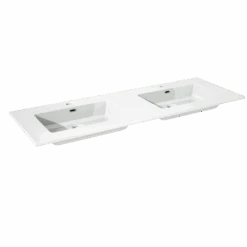 Storke Diva Dubbele Wastafel Glanzend Composiet Marmer 150 X 52 Cm