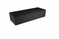 Balmani Mitra Elements Zwevende Wastafelonderkast 135 X 50 Cm Mat Zwart 2 Lades