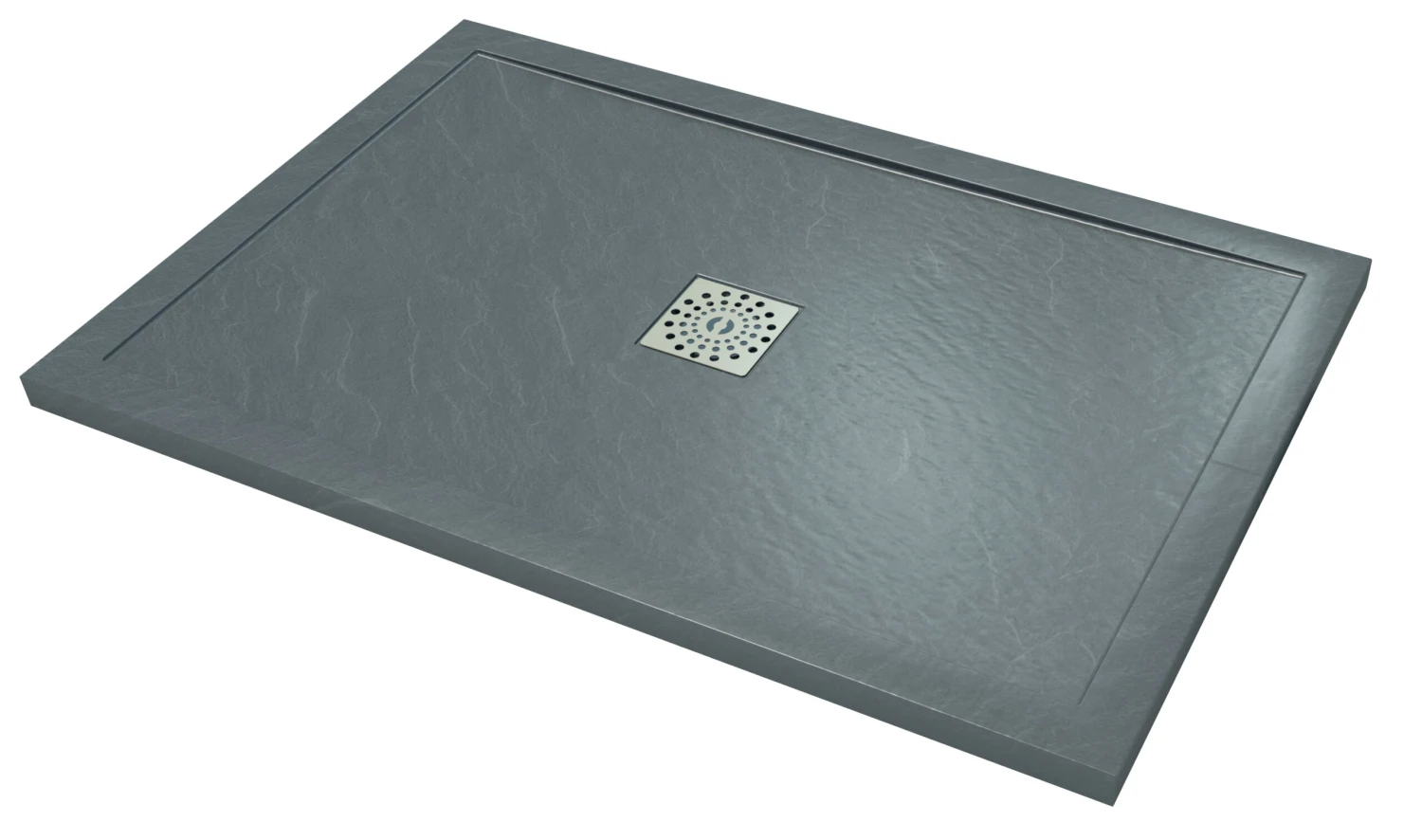 Linie Lido Douchebak 120 X 80 Cm Composietmarmer Donkergrijs Leisteenstructuur 1 Linie Lido Douchebak 120 X 80 Cm Composietmarmer Donkergrijs Leisteenstructuur