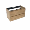 Linie Lado Zwevende Wastafelonderkast 90 X 46 Cm Natuur Eik 2 Lades