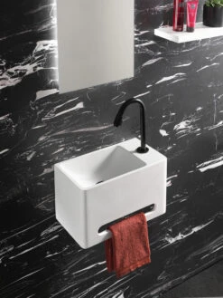 Balmani Deco Handenwasser 40 X 22 Cm Matte Solid Surface