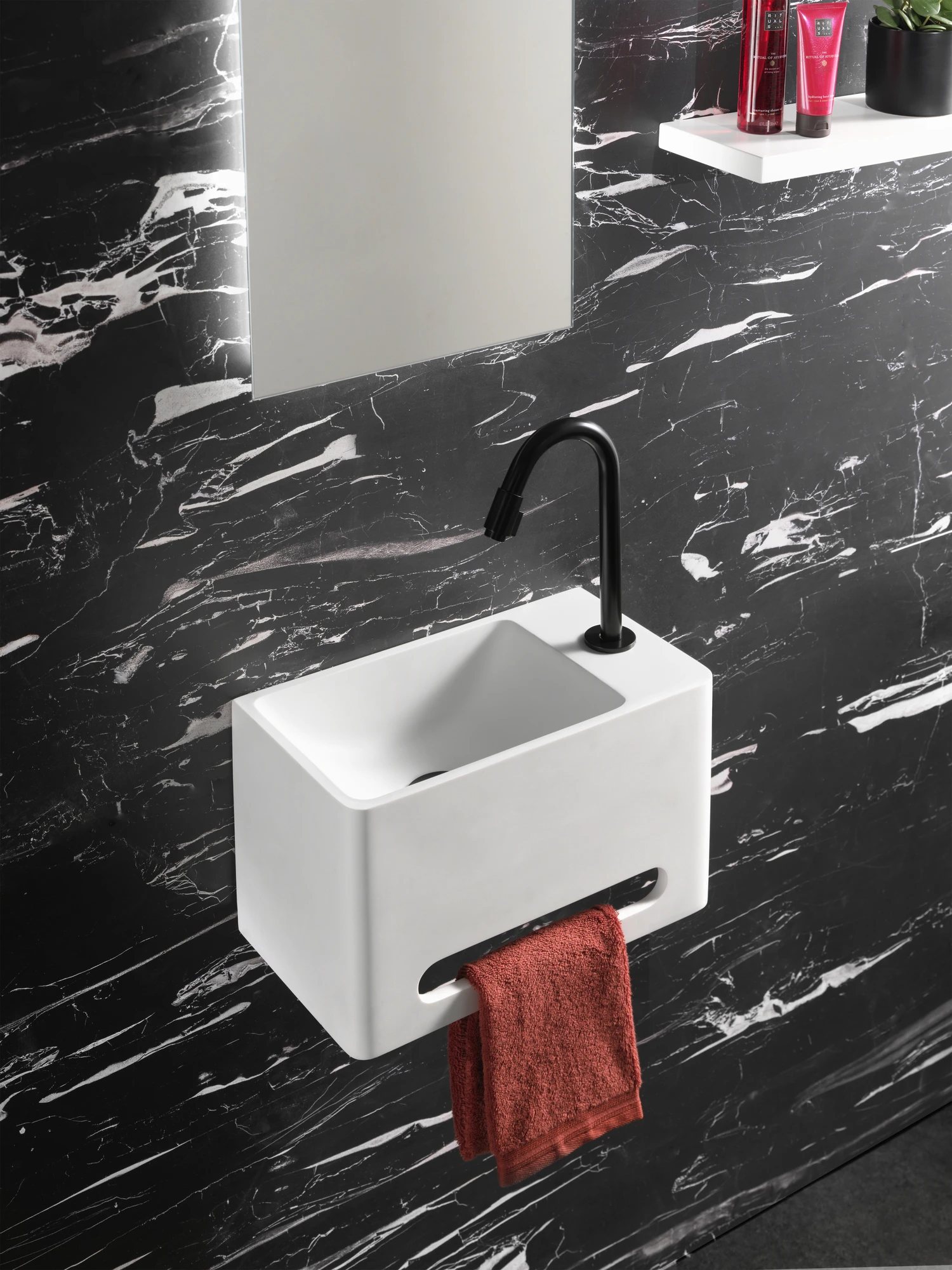 Balmani Deco Handenwasser 40 X 22 Cm Matte Solid Surface