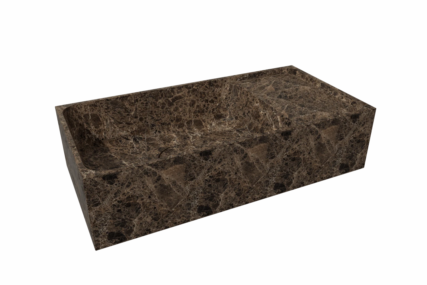 Balmani Dama Handenwasser 42 X 21 Cm Dark Emperador Marmer 1 Balmani Dama Handenwasser 42 X 21 Cm Dark Emperador Marmer