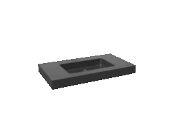 Storke Scuro High Enkele Wastafel Mat Kwarts 95 X 52 Cm