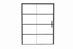 Luca Varess Senses Linkse Douche Schuifdeur 160 X 200 Cm Lined Glas Mat Zwart Profiel