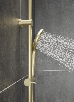 Blaufoss Round Douchestang 100 Cm Met Douchekop 12 Cm 3 Straalfuncties Brushed Champagne Gold -Badkamerwinkel 438094bc75246943fa6624efd490016f78e13753 200318 Sfeer 02