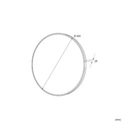 Linie Vista Rond Badkamerspiegel Zwart Ø 50 Cm -Badkamerwinkel 449f0e0c6fb963eab07066c8525735b224fce64c TT Linie VISTA frame 500 1