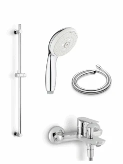 Blaufoss Arton Mengkraan Muurmontage Opbouw Badkraan Glanzend Chroom