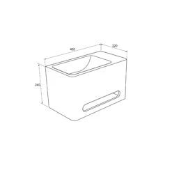 Balmani Deco Handenwasser 40 X 22 Cm Matte Solid Surface -Badkamerwinkel 49cef31e037c0a87735bca18289dcbc306f5052a Balmani Deco solitary 400x220x240