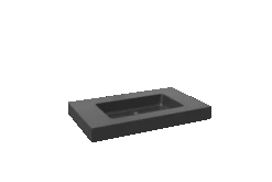 Storke Scuro High Enkele Wastafel Mat Kwarts 85 X 52 Cm