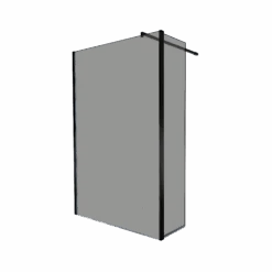 Balmani Move Inloopdouche Met Beweegbare Zijwand 140 X 200 Cm Rookglas Mat Zwart Profiel