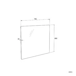 Balmani Giro Rechthoekig Badkamerspiegel 75 X 65 Cm Met Spiegelverlichting -Badkamerwinkel 4df5c2f0cb9d4e557e3a96c5520a67770317bd34 TT Balmani GIRO 750 1