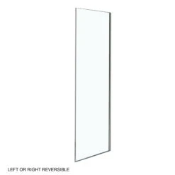 Luca Varess Morano Douchehoek Met Draaideur En 2 Vaste Zijwanden 100 X 80 Cm Helder Glas Glanzend Chroom Profiel - Zijpaneel