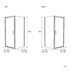 Luca Varess Vidor Douchehoek Met Hoekinstap En 2 Schuifdeuren 90 X 90 Cm Helder Glas Mat Zwart Profiel -Badkamerwinkel 511baac60022725cbbfd904986077c05db417c86 TT LucaVaress SOHO LR 900x1900 1 2