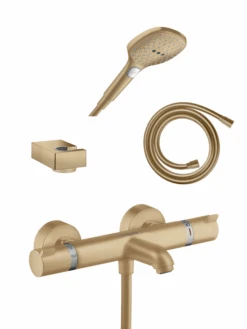 HansGrohe Ecostat Comfort Thermostatische Kraan Muurmontage Opbouw Badkraan Brushed Bronze