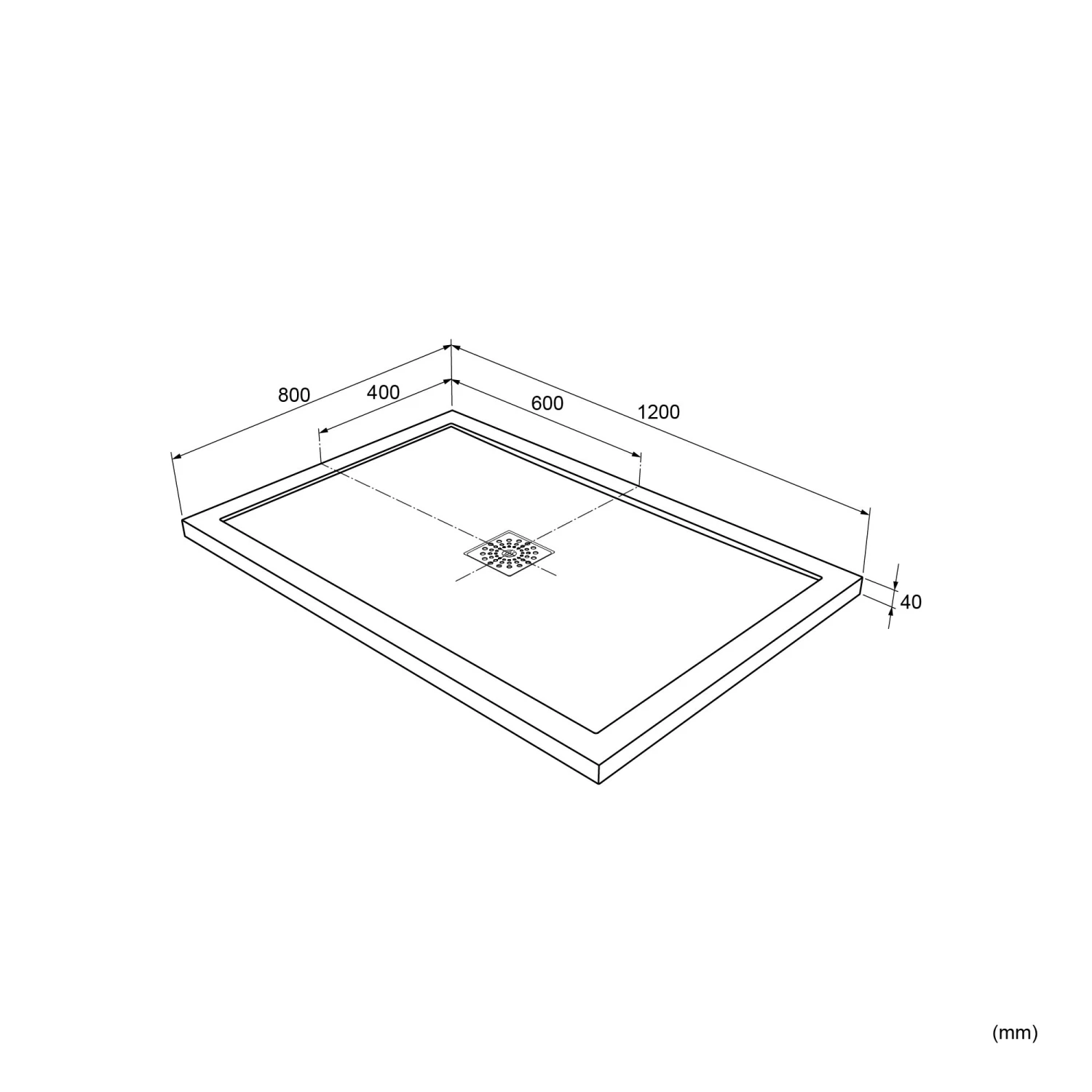 Linie Lido Douchebak 120 X 80 Cm Composietmarmer Donkergrijs Leisteenstructuur 3 Linie Lido Douchebak 120 X 80 Cm Composietmarmer Donkergrijs Leisteenstructuur - Afbeelding 3