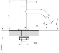 Blaufoss Multa Koudwaterkraan Chroom -Badkamerwinkel 53405d31842e9e9ca14080265413b373717671c5 43962 TT 6