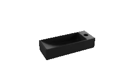 Luca Varess Funky Handenwasser 38 X 14,5 Cm Mat Zwarte Porselein