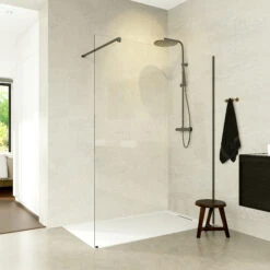 Balmani Modular Inloopdouche 80 X 200 Cm Helder Glas Brushed GunMetal Profiel