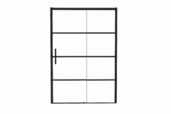 Luca Varess Senses Rechtse Douche Schuifdeur 140 X 200 Cm Lined Glas Mat Zwart Profiel