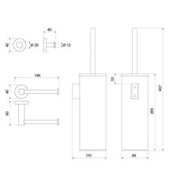 Blaufoss Harmony Wc-accessoireset Brushed CoolMetal 7 Blaufoss Harmony Wc-accessoireset Brushed CoolMetal -Badkamerwinkel 5f7f51e7ecb5d6abf246a5e51d861085769f8668 Harmony toilet set 3