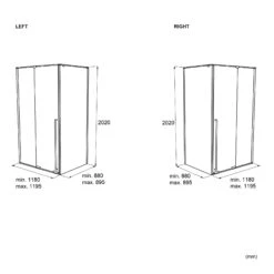 Luca Varess Stilus Douchehoek Met Schuifdeur En Vaste Zijwand 120 X 90 Cm Helder Glas Mat Zwart Profiel -Badkamerwinkel 66ed7034ed0dd98cbdd2f29218af3186ac9fcd6d TT LucaVaress STILUS LR S 1200x2020 1