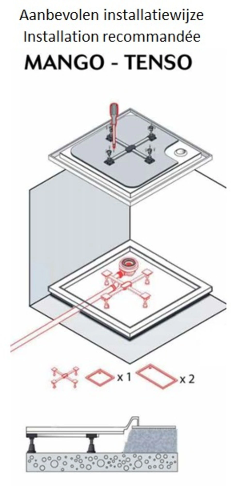 Linie Mango Douchebak 120 X 80 Cm Acryl Glanzend Wit - Afbeelding 3