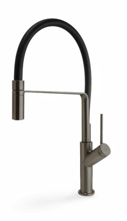 Blaufoss District Keukenkraan Met Uittrekbare Handdouche Brushed GunMetal