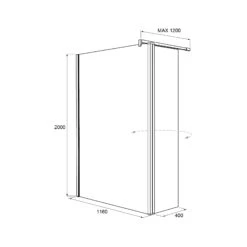 Balmani Move Inloopdouche Met Beweegbare Zijwand 120 X 200 Cm Helder Glas Met Matte Strook Glanzend Chroom Profiel -Badkamerwinkel 6a3fa098476a028b189a6563fbbc8e879ad19302 Balmani Move TTWEB 1200