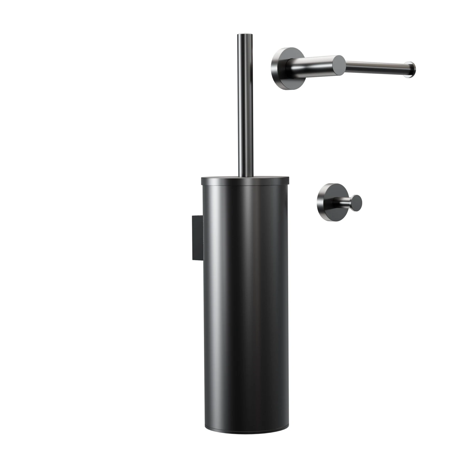 Blaufoss Harmony Wc-accessoireset Mat Zwart 1 Blaufoss Harmony Wc-accessoireset Mat Zwart