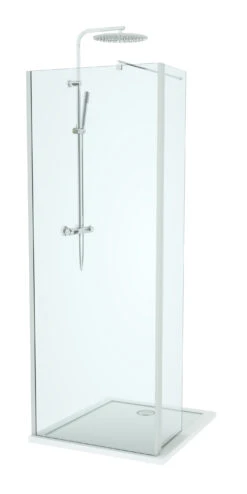 Linie Twist Inloopdouche Met Beweegbare Zijwand 80 X 200 Cm Helder Glas Glanzend Chroom Profiel