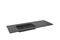 Storke Scuro Asymmetrisch Rechtse Wastafel Mat Kwarts 130 X 52 Cm Combinatie Kast 35 Cm