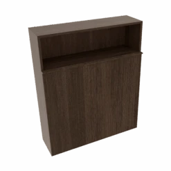 Balmani Forma Zwevende Badkamerkast Gerookte Eik 100 X 30 X 120 Cm Vert. Sym. Groef