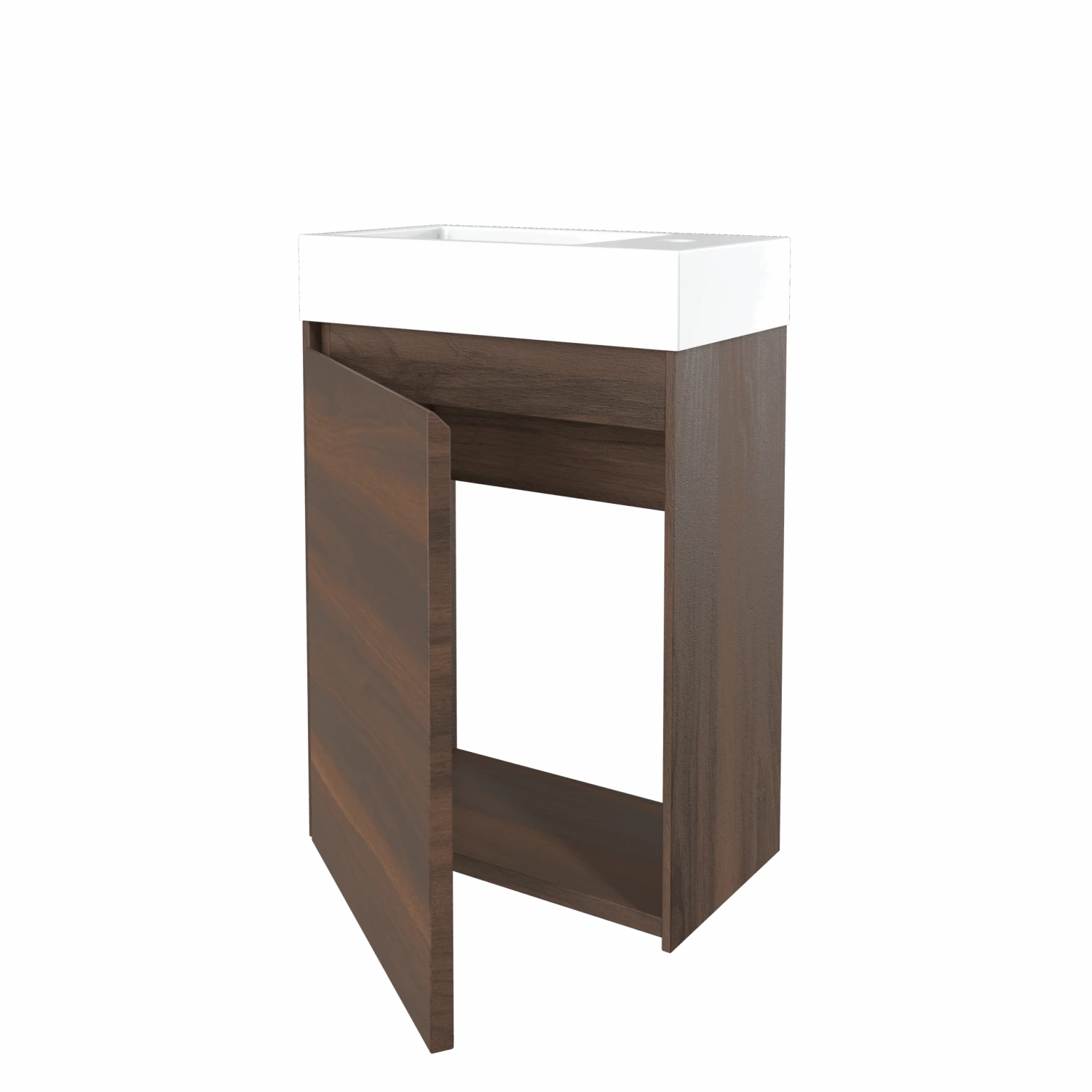 Storke Edge Zwevend Toiletmeubel 40 X 22 Cm Notelaar Met Vida Wastafel In Glanzend Composiet Marmer 2 Storke Edge Zwevend Toiletmeubel 40 X 22 Cm Notelaar Met Vida Wastafel In Glanzend Composiet Marmer - Afbeelding 2