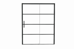 Luca Varess Senses Rechtse Douche Schuifdeur 160 X 200 Cm Lined Glas Mat Zwart Profiel