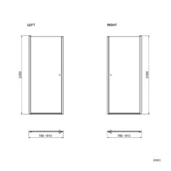 Luca Varess Kuresa Douche Draaideur 80 X 200 Cm Helder Glas Glanzend Chroom Profiel -Badkamerwinkel 7e78f83414645ebbb4c757a4d335a1b27912f3b5 TT LucaVaress KURESA 800x2000 S 1