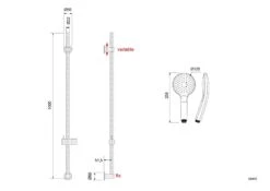 Blaufoss Round Glijstangset ø12cm 3 Functies Brushed CoolMetal -Badkamerwinkel 81312c77ba6e0dd284fa09ae8fa7ccb02ee1446c TT Blaufoss ROUND 950 Dset 3F 1 1