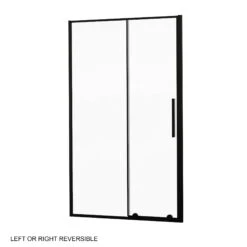 Luca Varess Morano Douchehoek Met Schuifdeur En Vaste Zijwand 120 X 70 Cm Helder Glas Mat Zwart Profiel - Deur