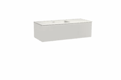 Storke Edge Zwevend Badkamermeubel 120 X 52 Cm Glanzend Wit Met Mata Asymmetrisch Linkse Wastafel In