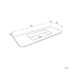 Balmani Moon Enkele Wastafel Mat Witte Solid Surface 130 X 55 Cm -Badkamerwinkel 8dcac49da18ad587f7b08b50ab9ad04f981dbdce TT Balmani MOON M 1300 1